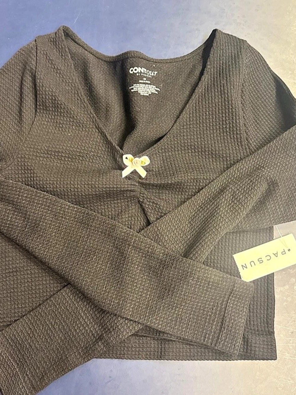 Contour Long Sleeve Top in Black NWT